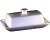 weiß uni - Butterdose mit Knopfdeckel weiß uni - Butterdose mit Knopfdeckel